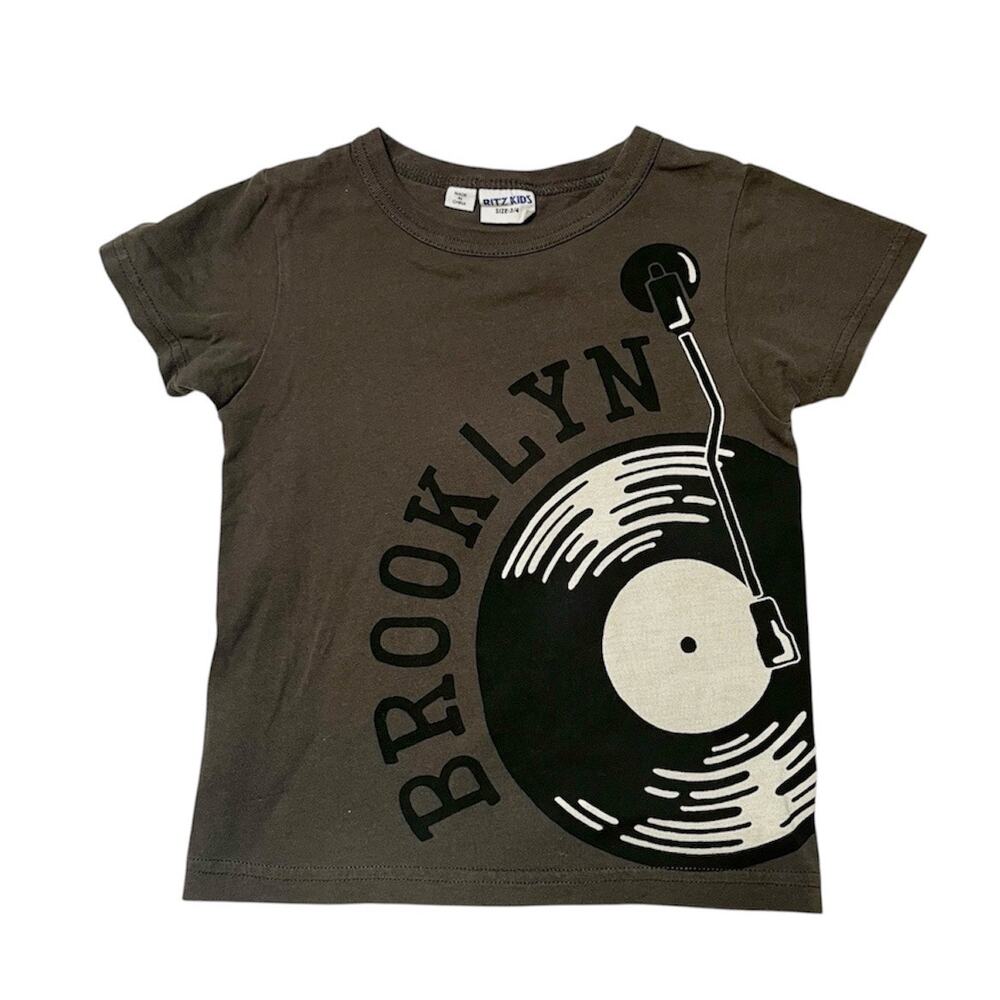 Bit’z Kids Brooklyn Record Graphic Tee Size 3/4